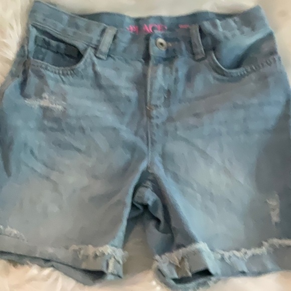 The Children’s Place Blue Jean Shorts Distressed Denim - Picture 1 of 5